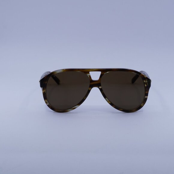 Gucci GG1286S 003 Sunglasses Striated Havana Aviator Frame - Picture 2 of 10